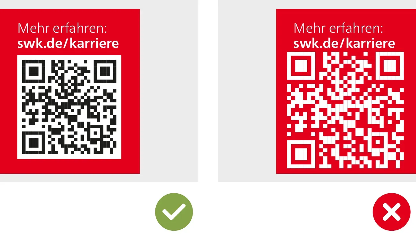 SWK Marke Gestaltungselemente QR Codes Do's & Dont's