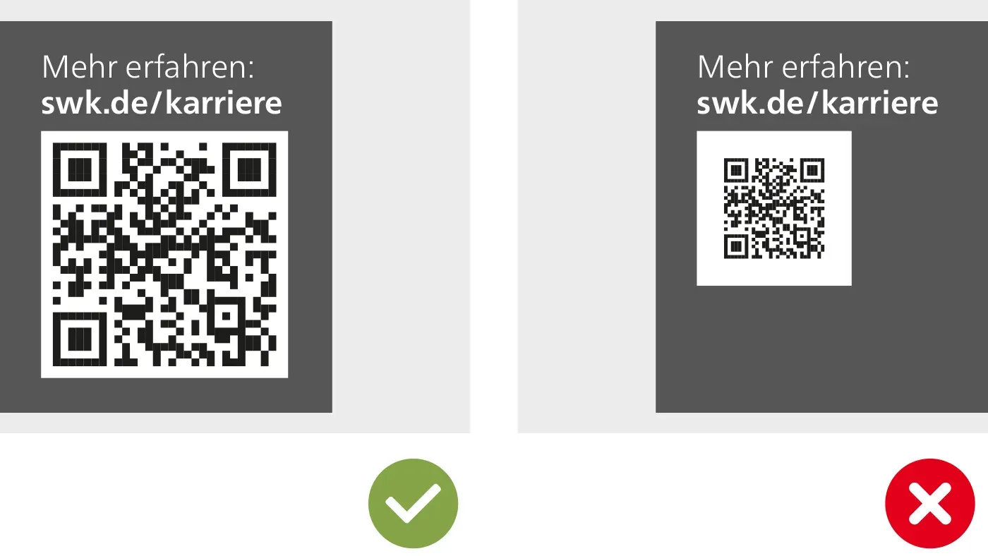 SWK Marke Gestaltungselemente QR Codes Do's & Dont's