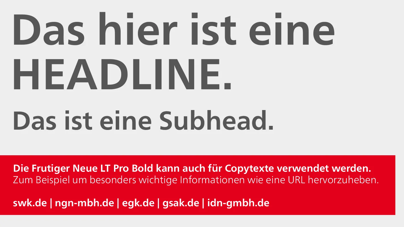 SWK Marke Schriftart Frutiger
