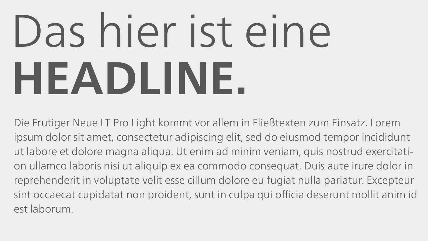 SWK Marke Schriftart Frutiger Neue LT Pro Light