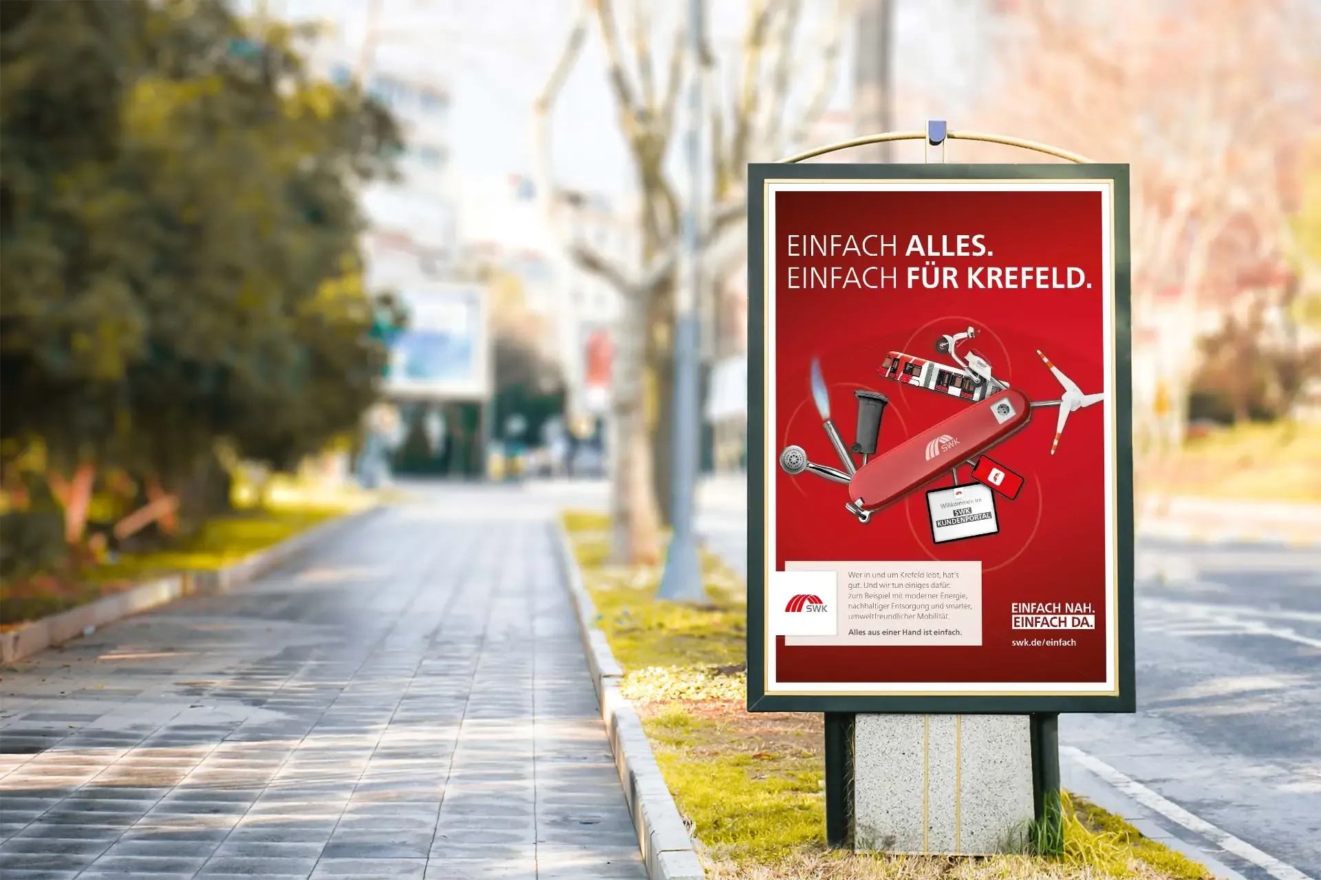 SWK Einfach Da Einfach Nah Werbeplakat