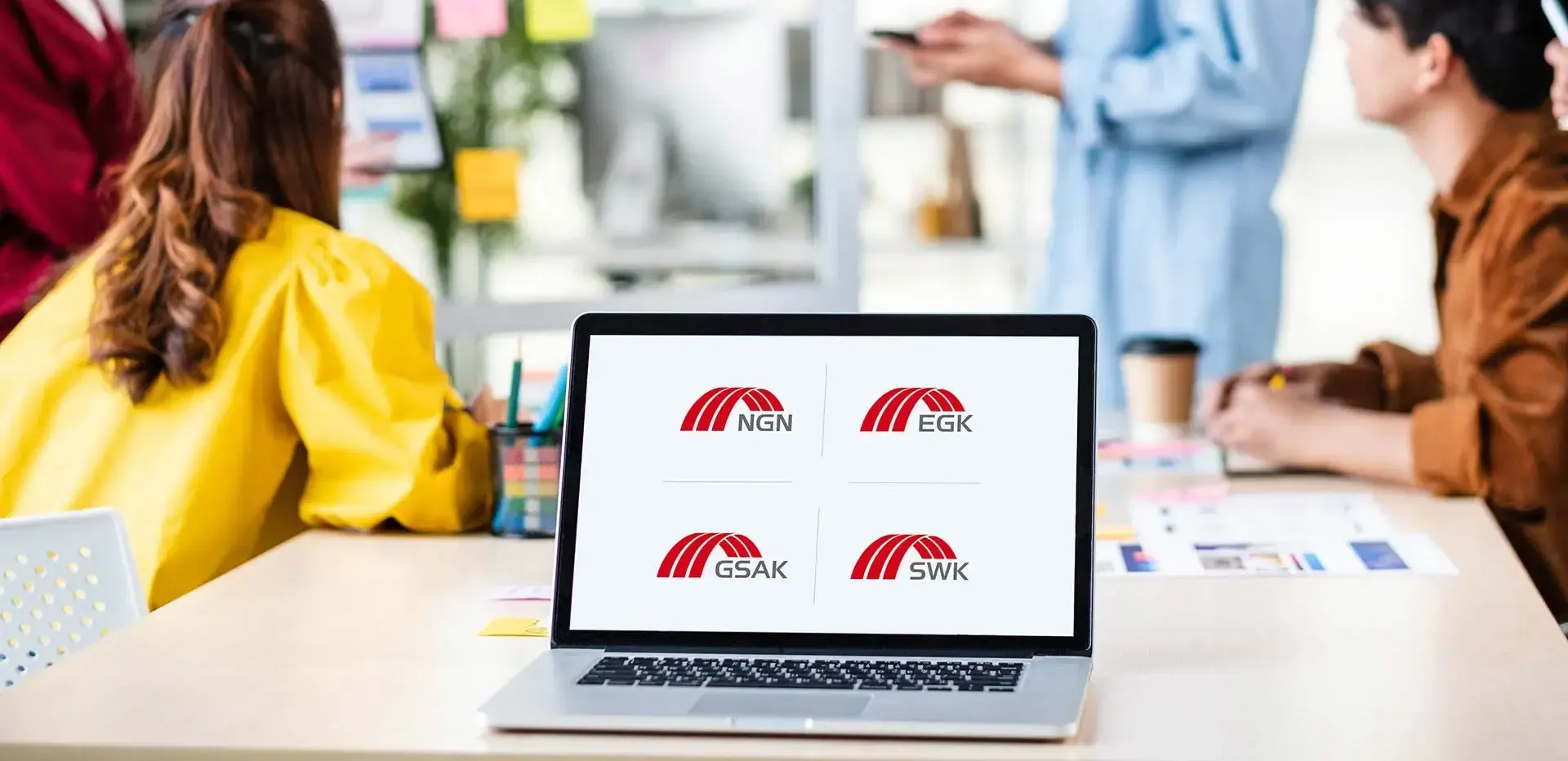 SWK Konzern Brandguide mit den Logos von SWK, EGK, NGN, GSAK