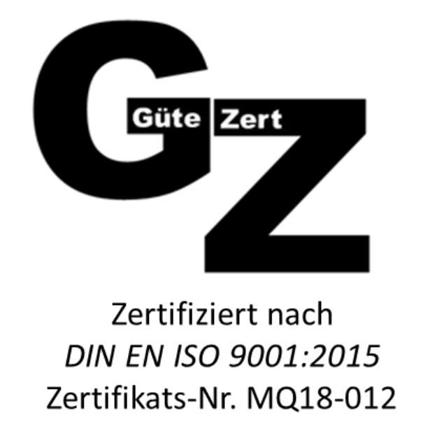 Güte Zertifikat für die IDN Infrastruktur Dienstleistung Niederrhein GmbH