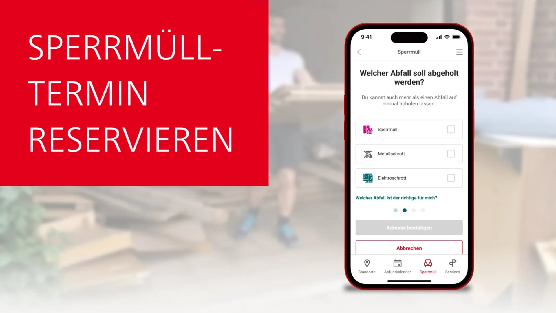 SWK App mit Sperrmüllterminierung